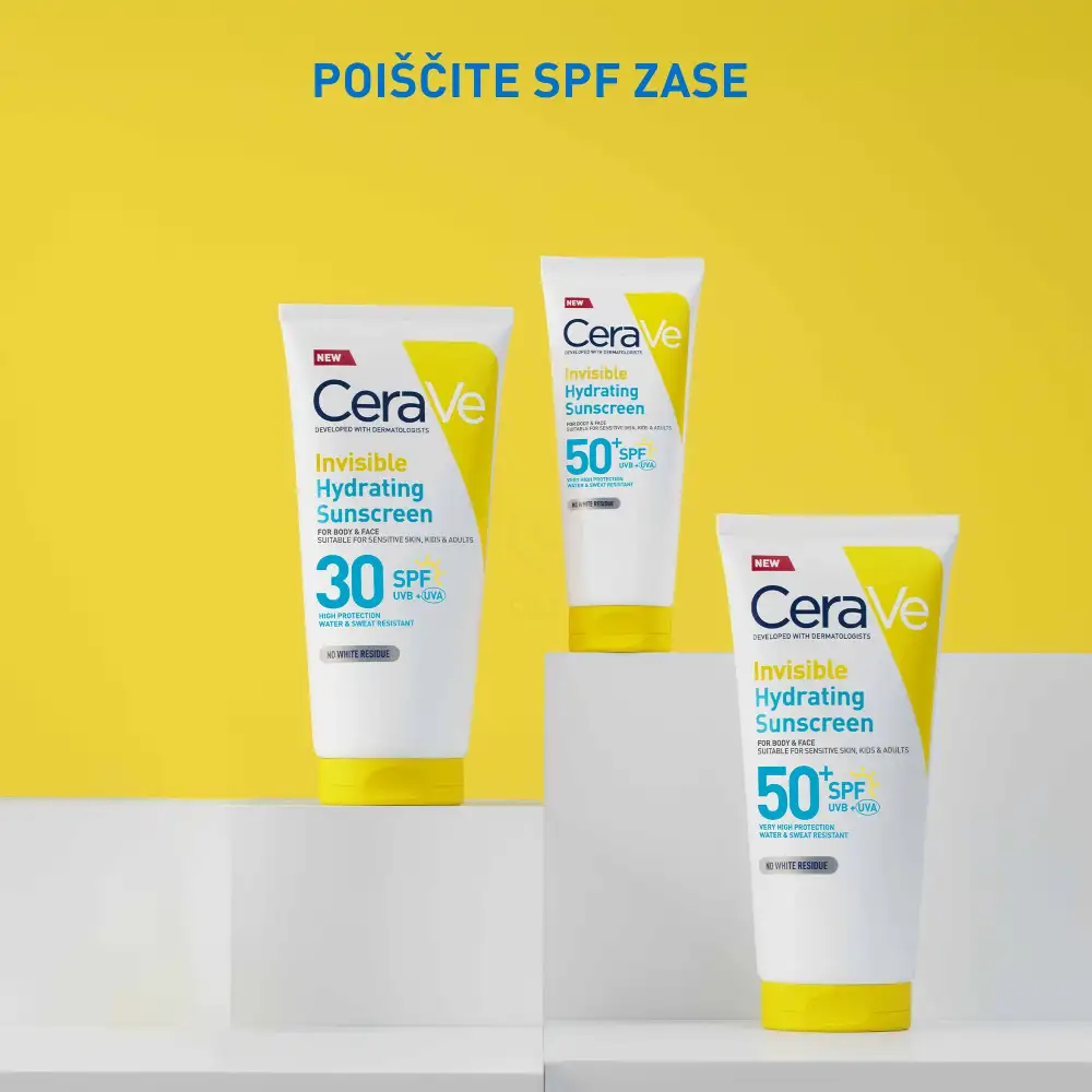 CeraVe Sun, nevidni losjon za zaščito pred soncem - ZF50+ (75 ml)